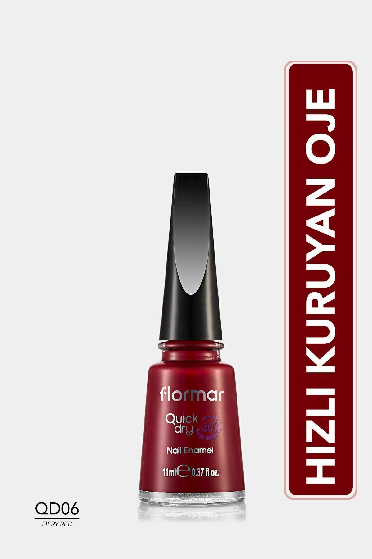 Flormar Quick Dry Nail Enamel Qd06 Fiery Red Oje