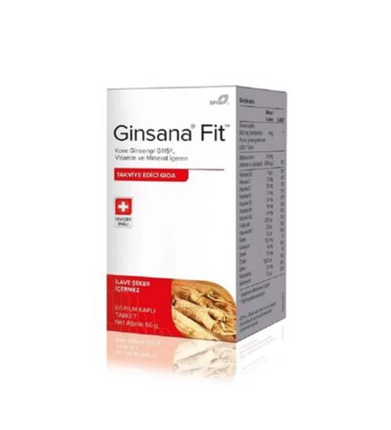 Ginsana Fit Takviye Edici Gıda 60 Film Kaplı Tablet