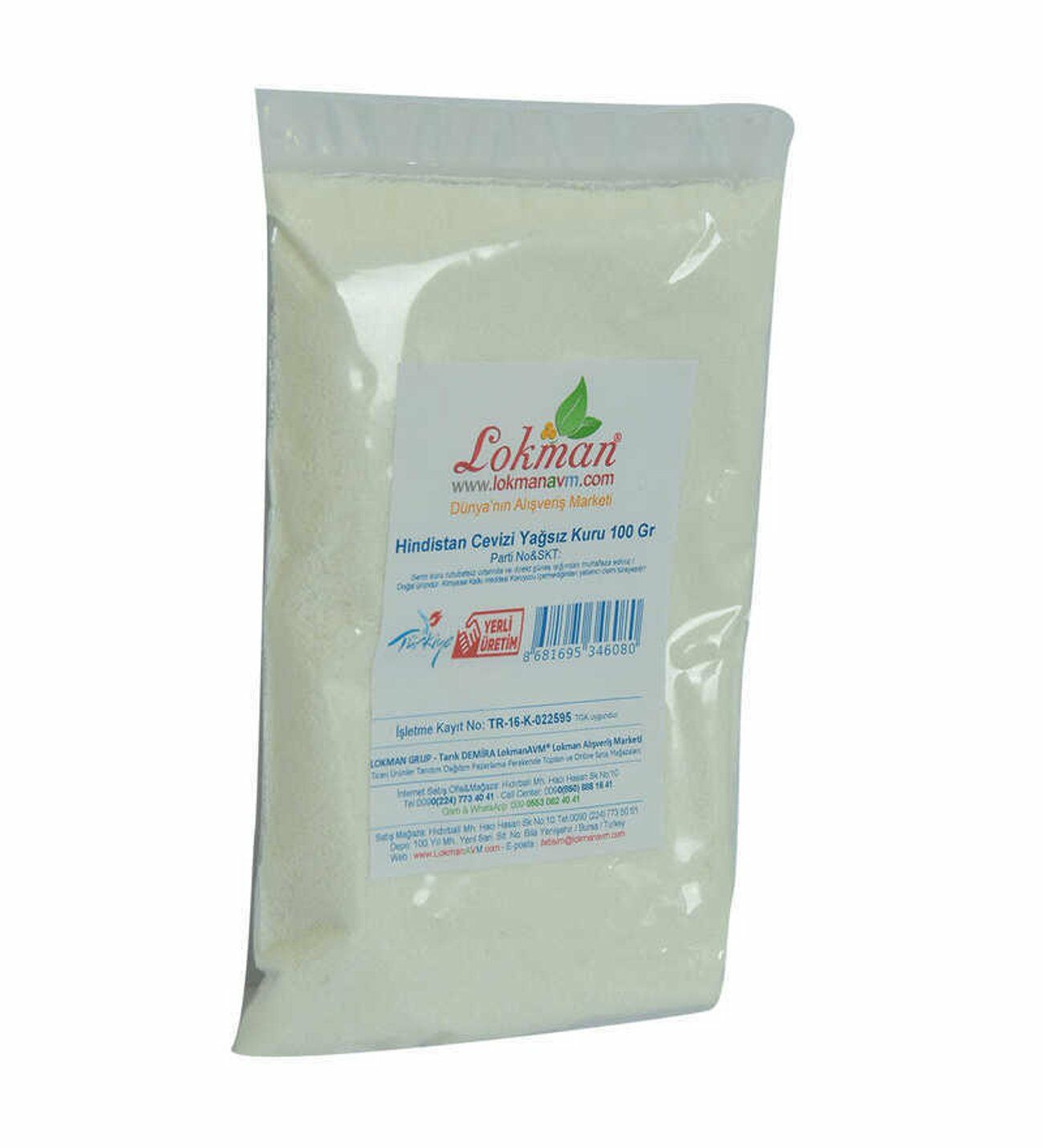 Lokmanavm Hindistan Cevizi Yağsız Kuru 100 gr