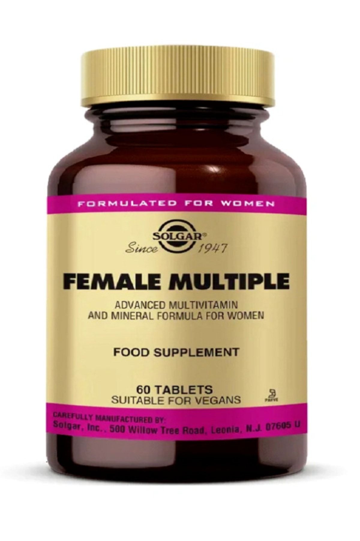 Solgar Female Multiple 60 Tablet + Microbiome Biotin 5000 mcg 50 Tablet