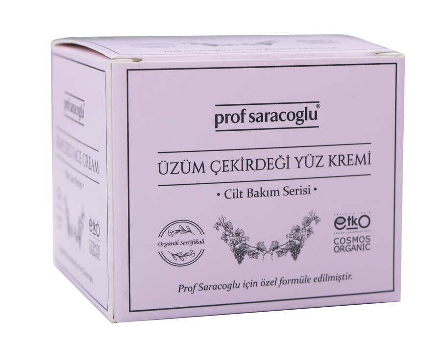Prof Saraçoğlu Organik Üzüm Çekirdeği Yüz Kremi 50 ml