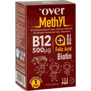 Dr. Over B12 Plus B12 Biotin Folik Asit Vitamin B1 B5 B6 İçeren Takviye Edici Gıda 20 ml