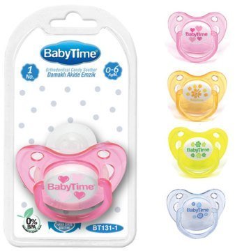 Babytime Silikon Damaklı Akide Gövdeli Emzik No:1 0-6 Ay BT131-1