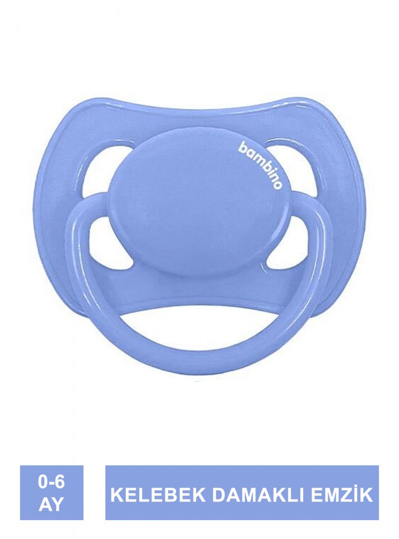 Bambino P2466 Kelebek Damaklı Emzik 0-6 Ay - Mavi