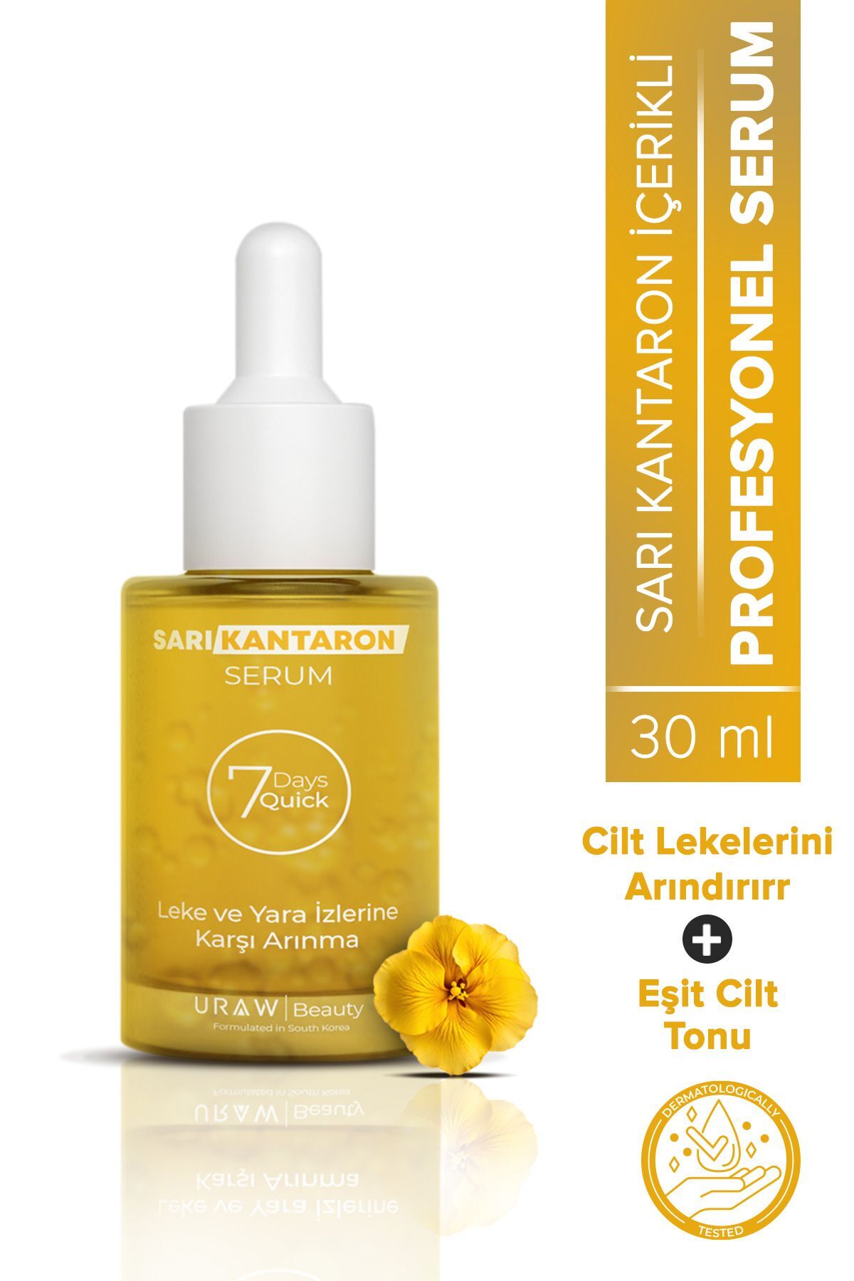 Uraw Sarı Kantaron Serumu Onarıcı Cilt Tonu Eşitleyici ve Bakım 30 ml