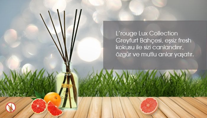 L'rouge Greyfurt Bahçesi Bambu Oda Parfümü 130ml