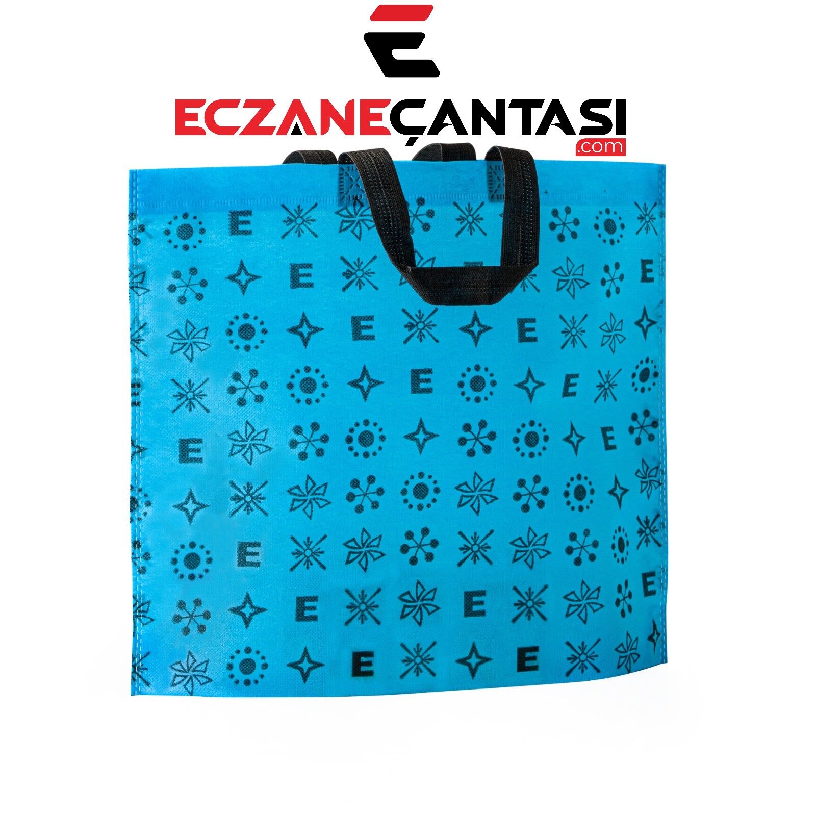 Eczane Çantası Louis Desen Kulplu Körüklü Büyük Bez Çanta 40x34x7 50 li Paket