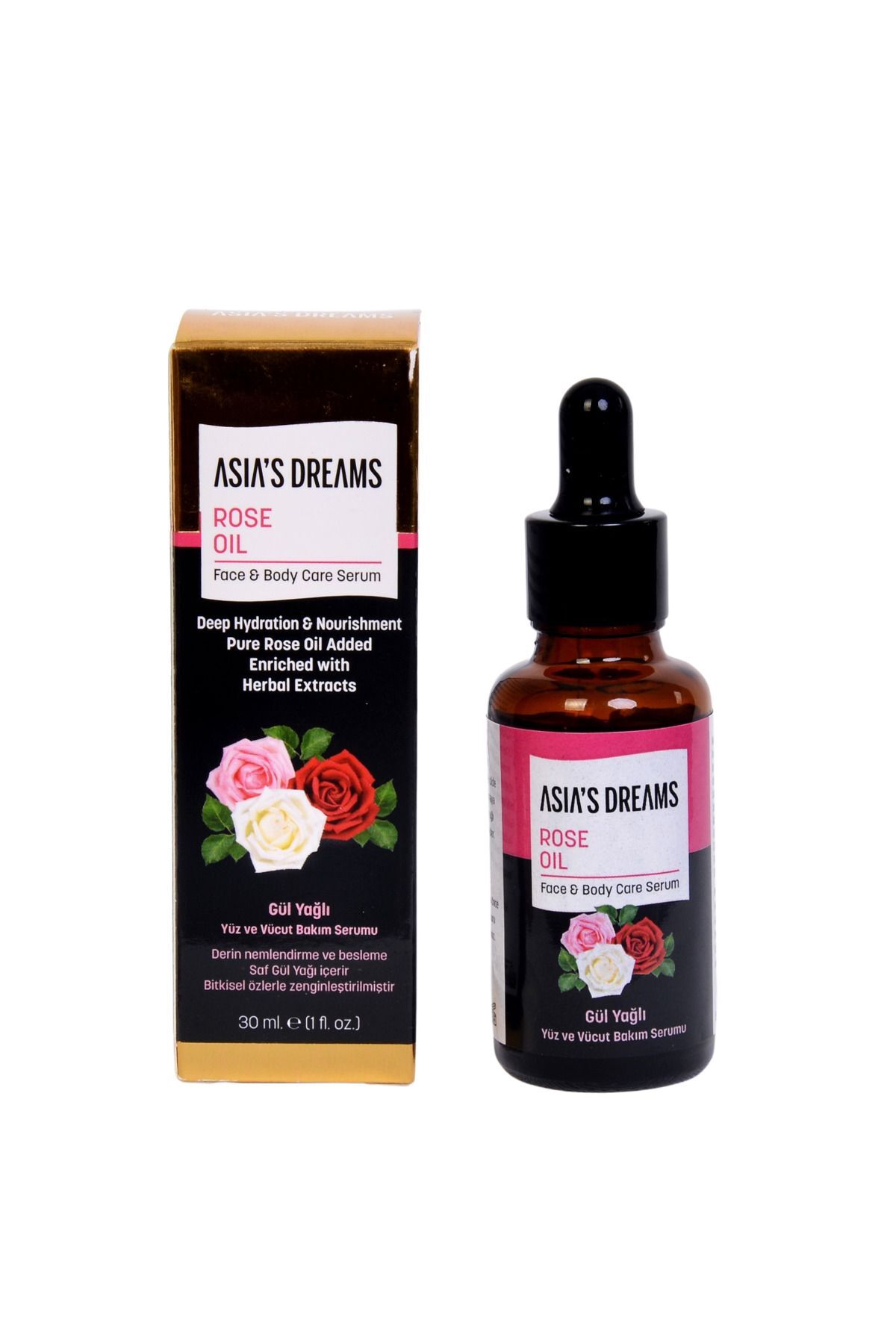 Asia's Dreams Gül Yağlı Yüz ve Vücut Bakım Serumu 30 ml