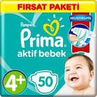 Prima Bebek Bezi Aktif Bebek 4+ Beden 50'li