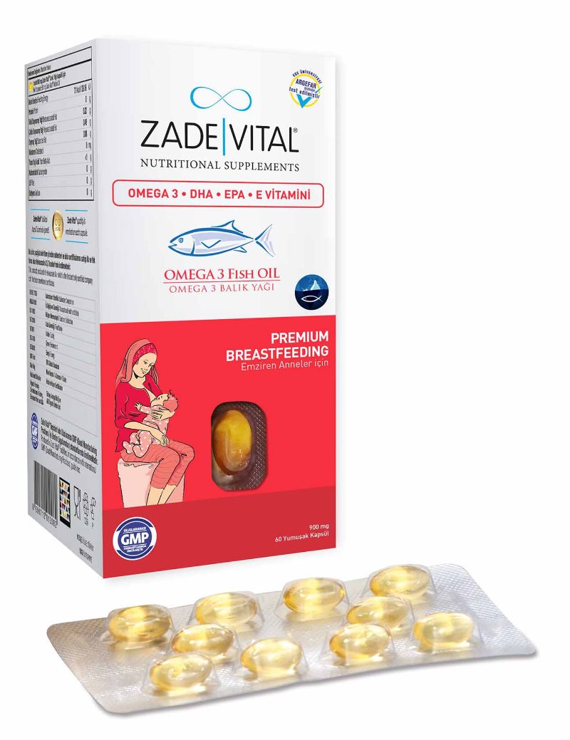 Zade Vital Emziren Anneler İçin Omega 3 Balık Yağı 60 Kapsül
