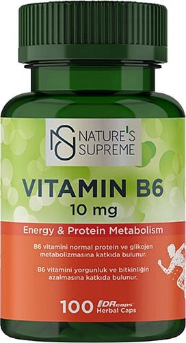 Nature's Supreme Vitamin B6 10 mg 100 Caps