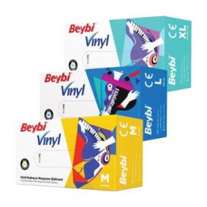 Beybi Vınyl Vinil Pudrasız Eldiven 100 Adet - M -
