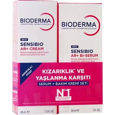Bioderma Kızarıklık Ve Yaşlanma Karşıtı Serum+ Bakım Kremi Seti - Sensibio Ar+ Cream 40 ml + Sensibio Ar+ BI-Serum 30 ml
