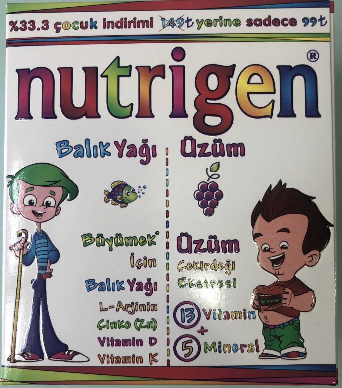 Nutrigen Balık Yağı Şurup 200 ml + Üzüm 200 ml Kofre
