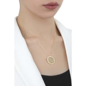 Yaşam Çiçeği Zirkon Kolye Gold