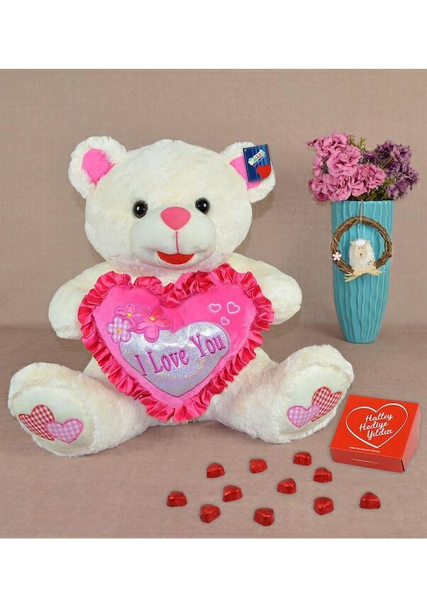 Halley Oyuncak 78628 Peluş Kalpli Ayı 60 cm