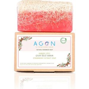 Agon El Yapımı Doğal Kabak Lifli Çilek Özlü Sabun 120 gr