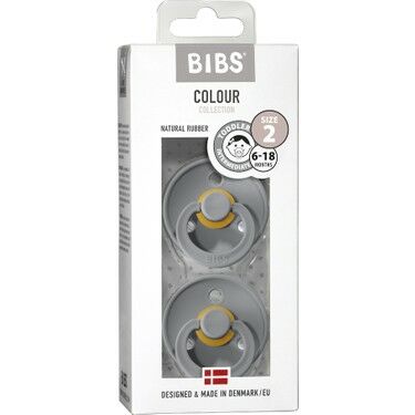 Bibs Colour Kauçuk 6-18 Ay Emzik 2'li - Cloud & Cloud