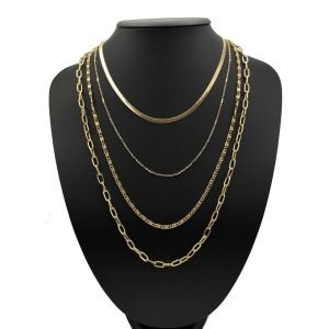 Chn-0140-25 Kombin Kolye Gold
