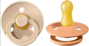 Bibs Colour Kauçuk 0-6 Ay Emzik 2'li - Vanilla & Peach