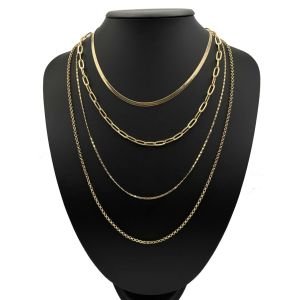 Chn-0140-35 Kombin Kolye Gold