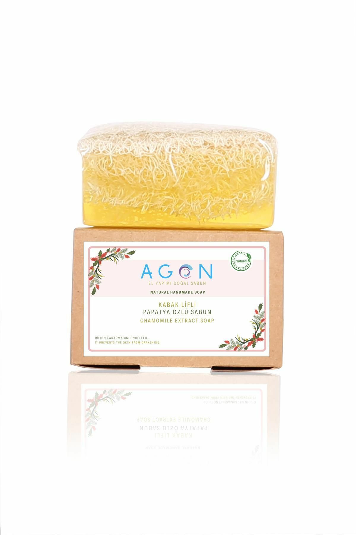 Agon El Yapımı Doğal Kabak Lifli Papatya Özlü Sabun 120 gr
