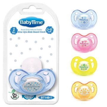 Babytime Kiraz Uçlu Akide Desenli Emzik No:1 0-6 Ay BT149-1