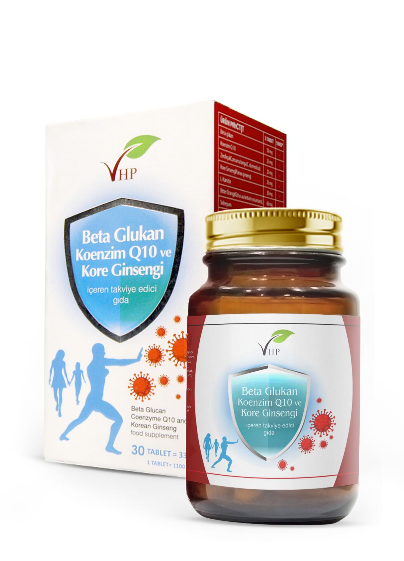 VHP Beta Gloukan Koenzim Q10 ve Kore Ginsengi Tablet 30'lu