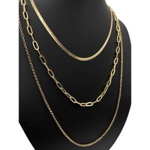 Chn-0140-29 Kombin Kolye Gold