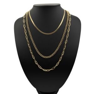 Chn-0140-23 Kombin Kolye Gold
