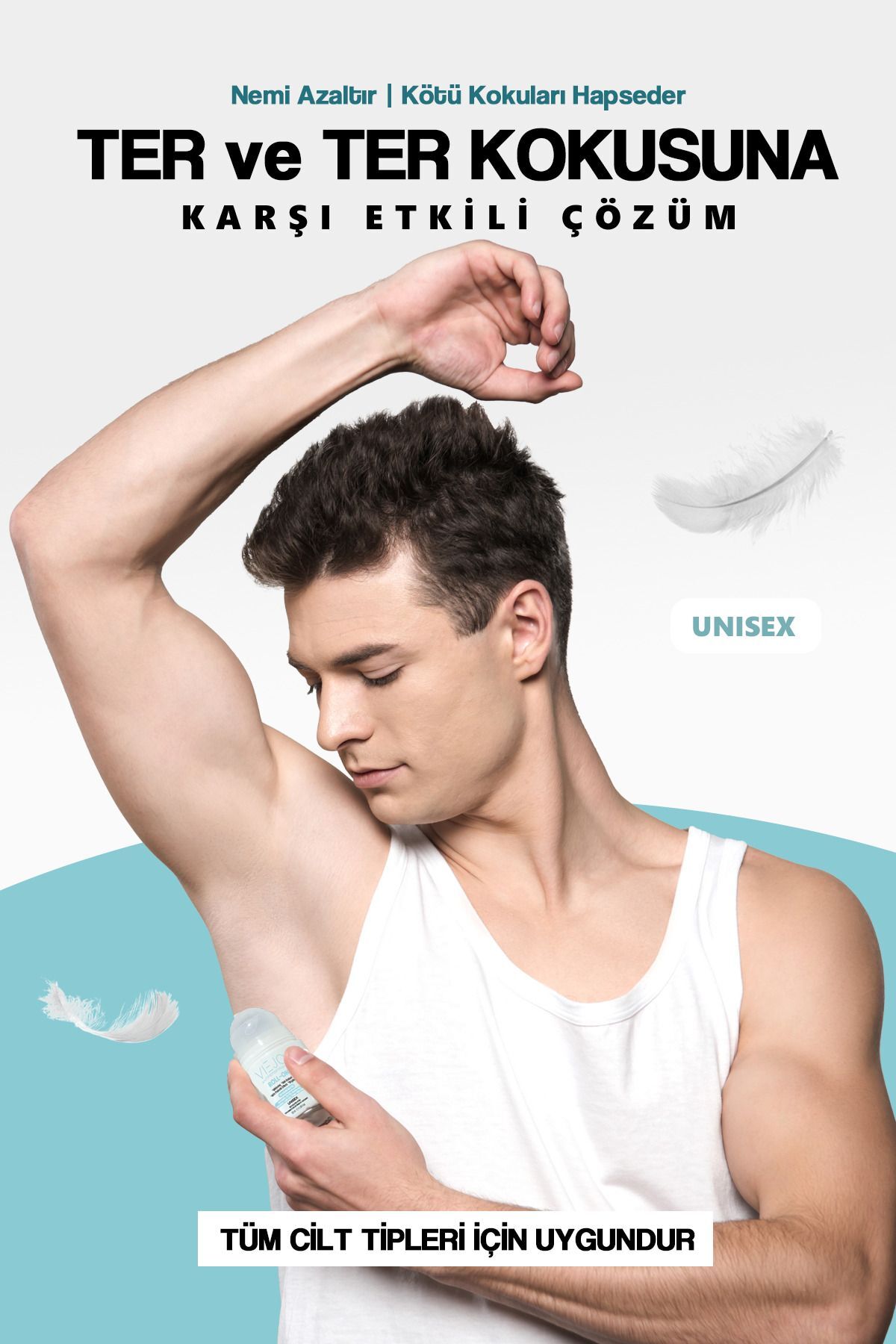 Viejo Koltuk Altı El Ayak Terleme Antiperspirant Beyazlatıcı Etkili Unisex Roll-On 50 ml