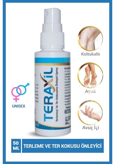 Teraxil Terlemeyi ve Ter Kokusunu Önleyici Sprey 50 ml - 24 Adet