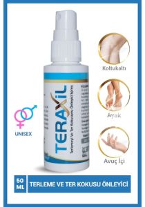 Teraxil Terlemeyi ve Ter Kokusunu Önleyici Sprey 50 ml - 24 Adet