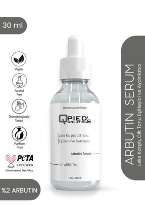 Qpied's Solutions Leke Karşıtı Cilt Tonu Eşitleyici ve Aydınlatıcı Arbutin Serum 30 ml