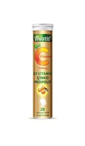 Vivatis C Vit 1000 mg + D3 + Çinko + Propolis 20 Efervesan Tablet
