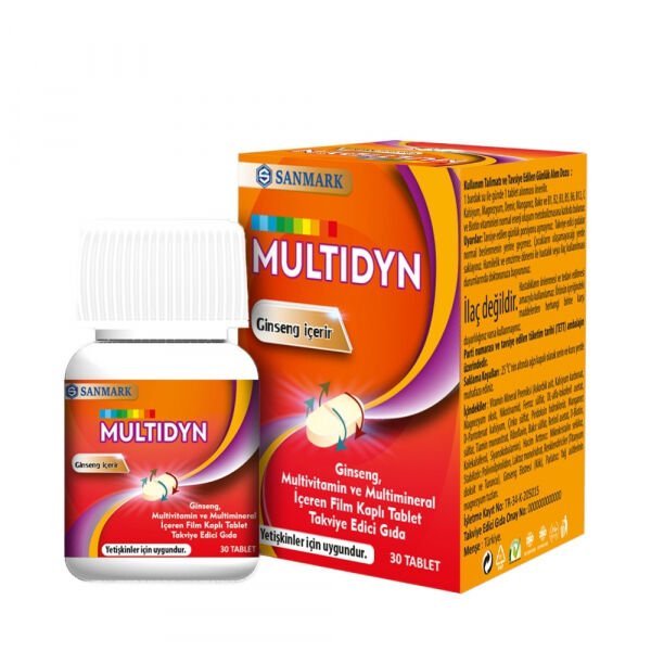 Sanmark Multidyn Ginseng Multivitamin Tablet 30'lu