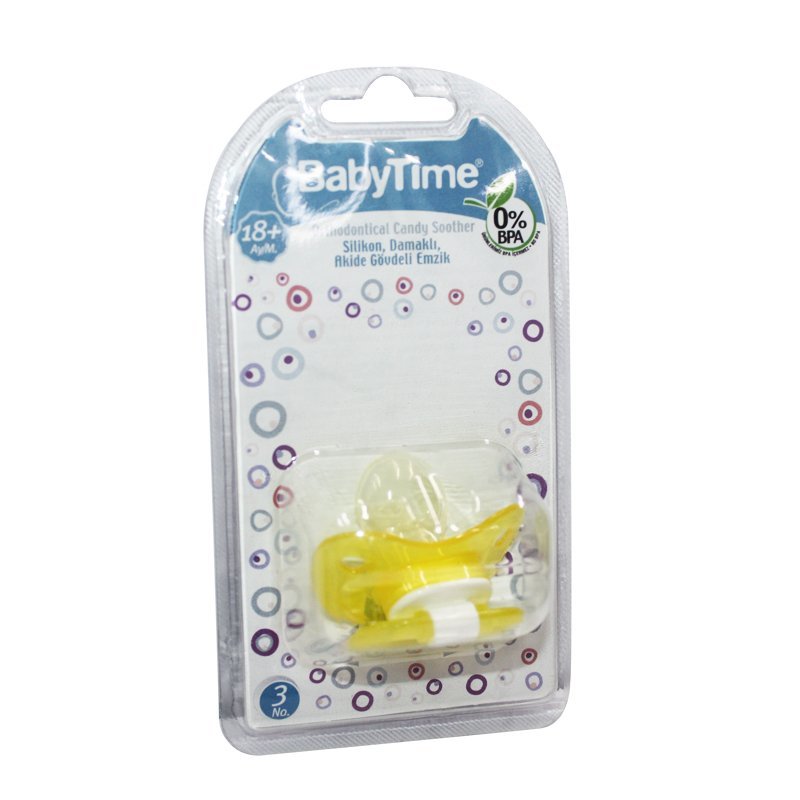 Babytime Silikon Akide Gövdeli Damaklı Emzik No:3 18+ Ay BT121-3
