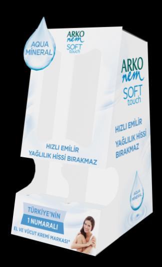 KREM ARKO SOFT TOUCH GUNLUK BAKIM 12 LI STAND