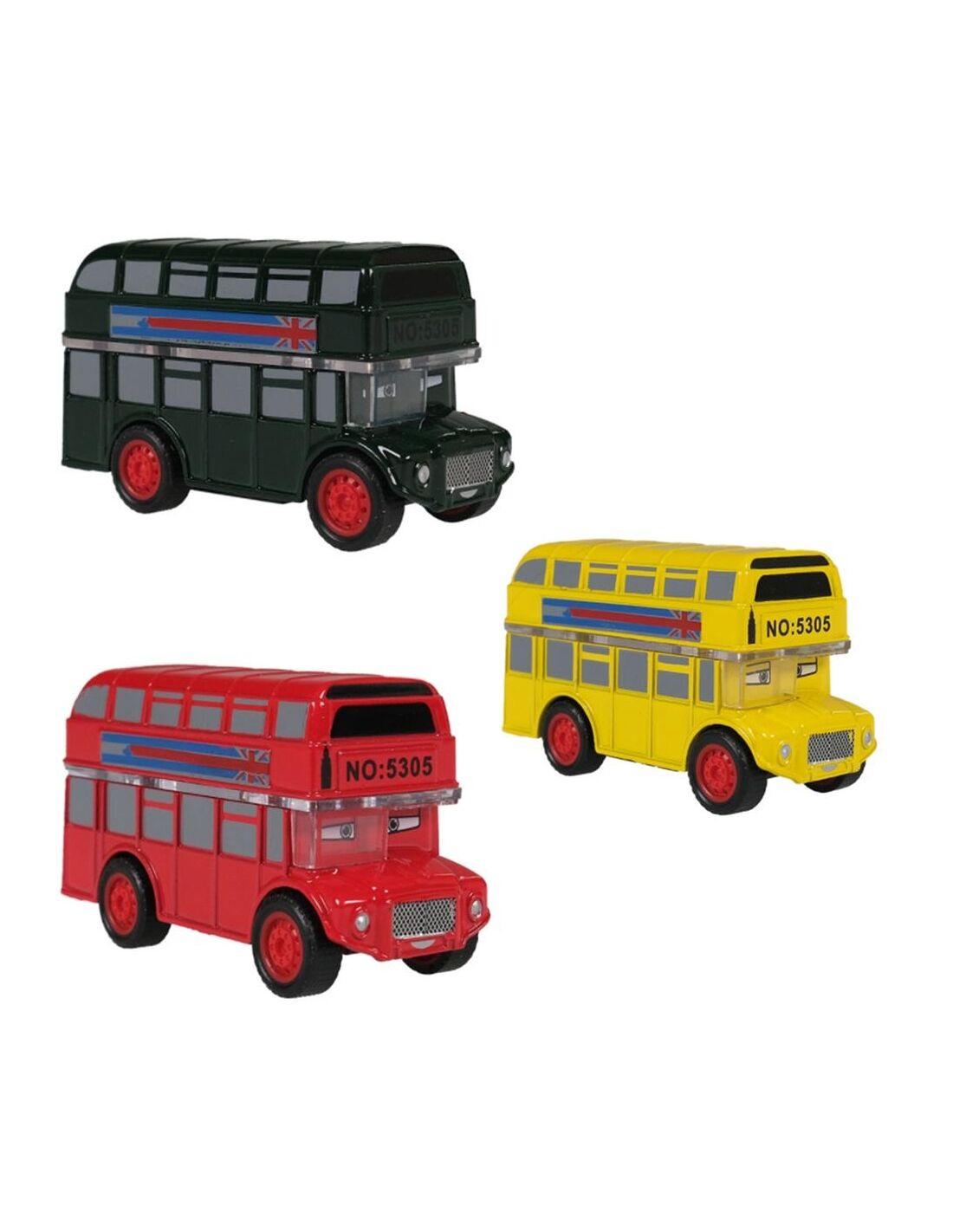 Kızılkaya Oyuncak Çift Katlı Yolcu Otobüsü Çek Bırak Oyuncak