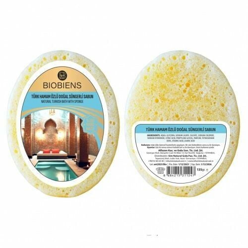 Biobiens Türk Hamamı Özlü Doğal Süngerli Sabun 135 gr