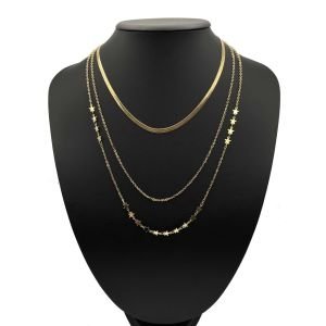 Chn-0140-125 Kombin Kolye Gold