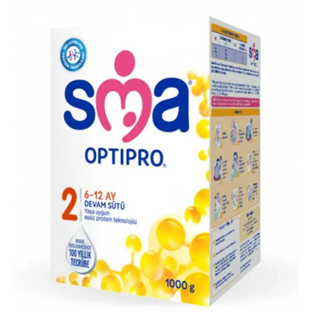 SMA Optipro Bebek Devam Sütü 2 1000 gr - 6 Adet