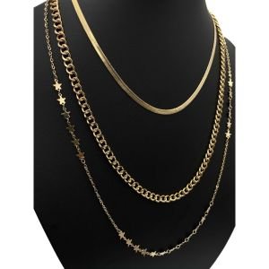 Chn-0140-131 Kombin Kolye Gold