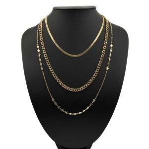 Chn-0140-131 Kombin Kolye Gold