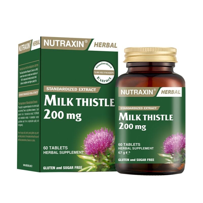 NUTRAXIN MILK THISTLE 200 MG 60 TABLET