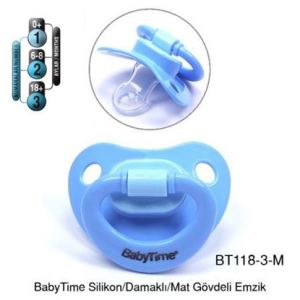 Babytime Silikon,Mat Gövdeli Damaklı Emzik No:3 18+Ay BT118-3