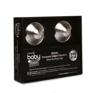 Baby Mom Saf Gümüş Göğüs Kapakları 999 Ayar