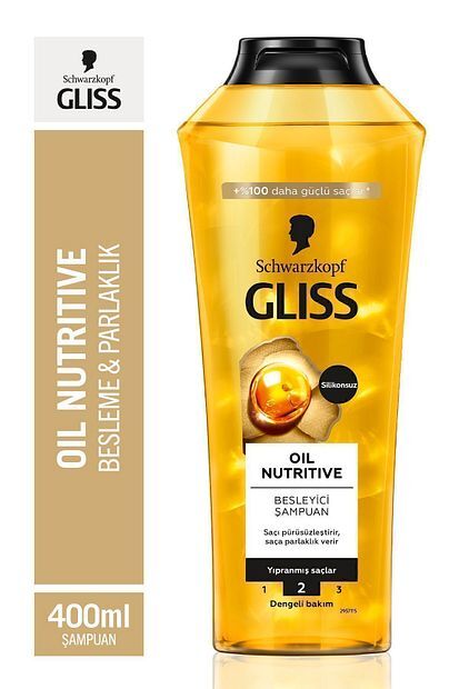 Gliss Oil Nutritive Besleyici Şampuan Yıpranmış Saçalar 400 ml