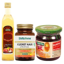 Ballı Kudret Narı Macun 230 gr + Elma Sirkesi 500 ml + Kudret Narı Kapsül