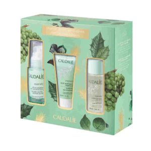 Caudalie Mission Anti-Imperfections Set - Vinopure Serum 50 ml + Vinopure Purifying Gel Cleanser 30 ml + Vinopure Purifying Toner 50 ml